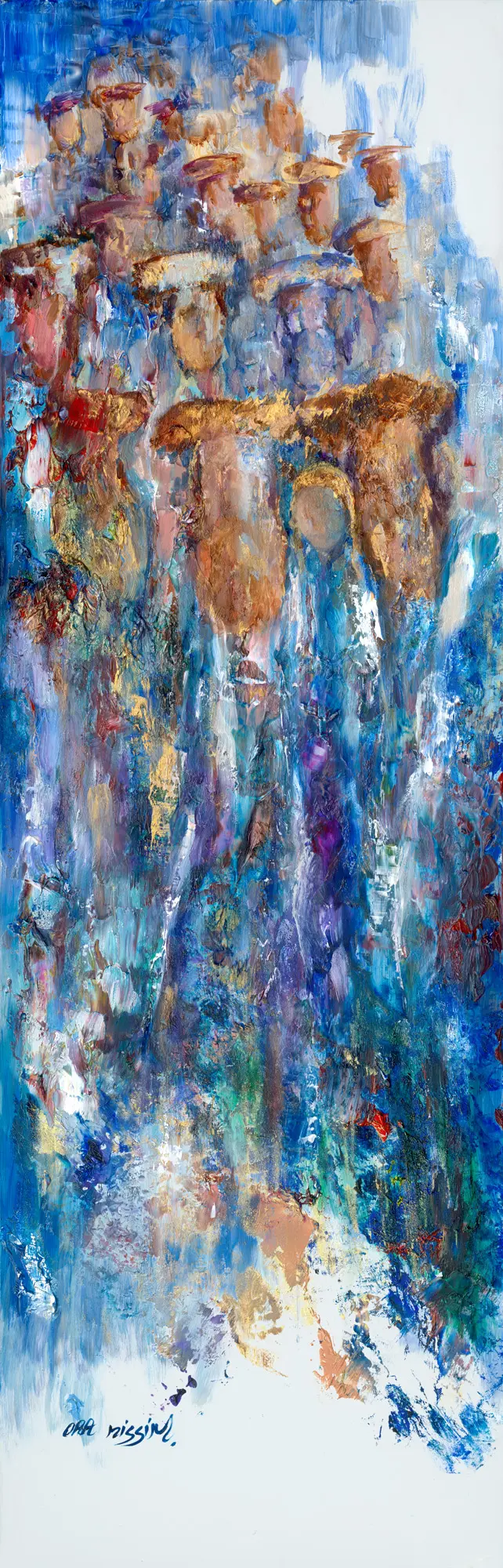 Original Painting – Hasidim in Motion