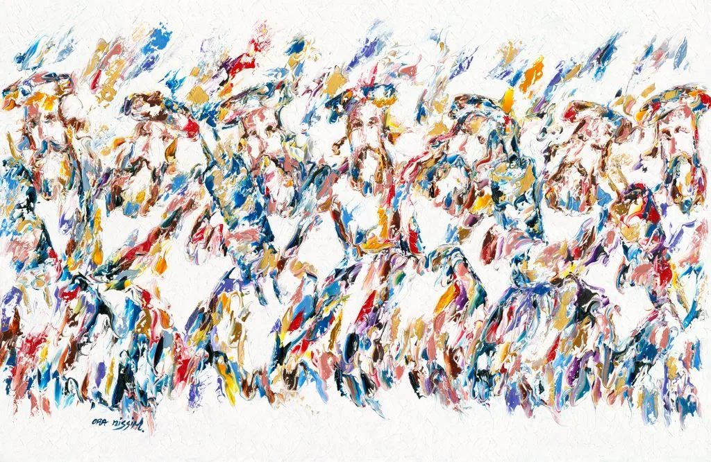Original Painting - Simchat Torah Dance