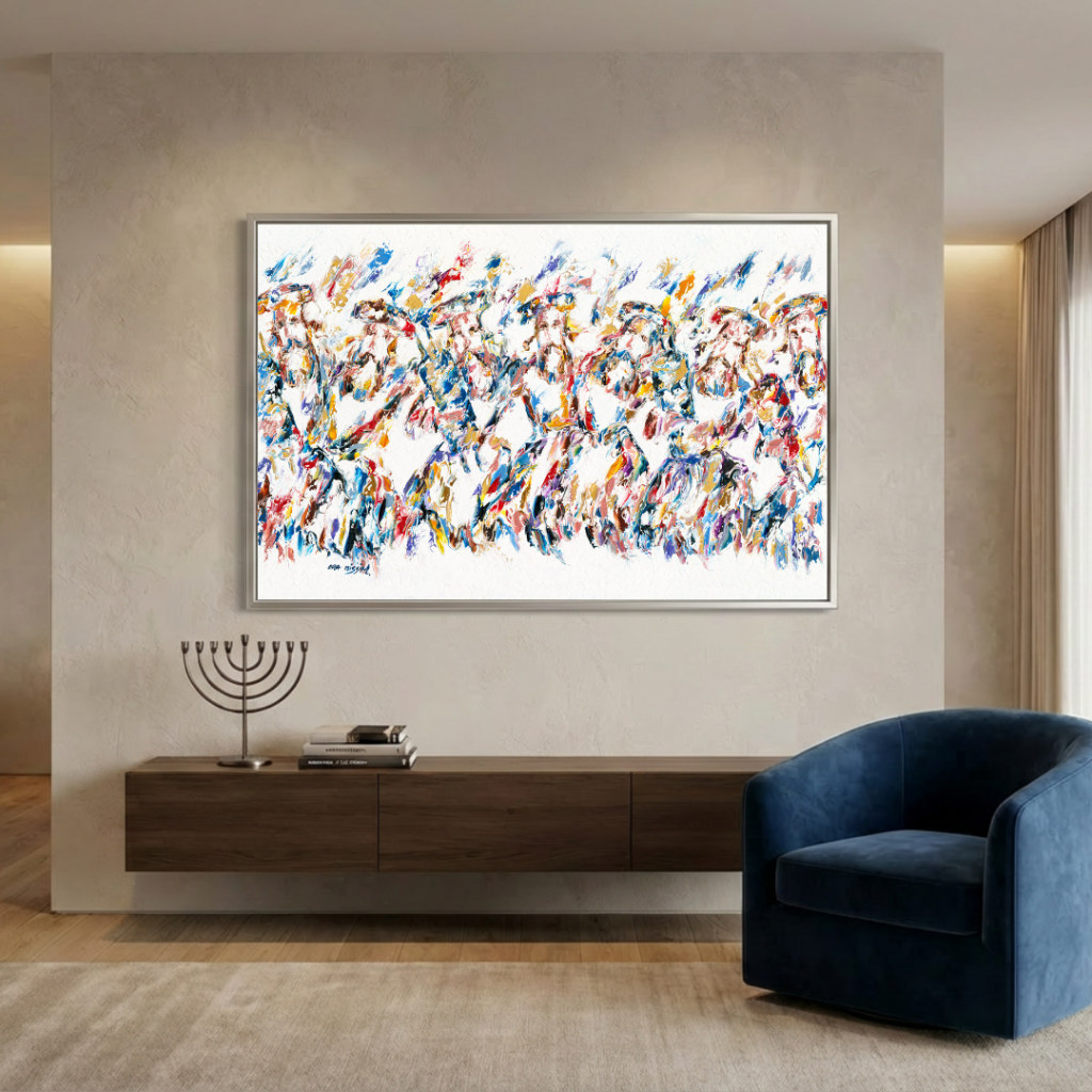 Original Painting - Simchat Torah Dance - Image 2